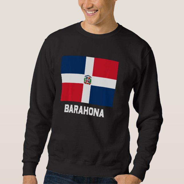 Barahona Dominican Republic Flag Emblem Escudo Cre Sweatshirt (Front)