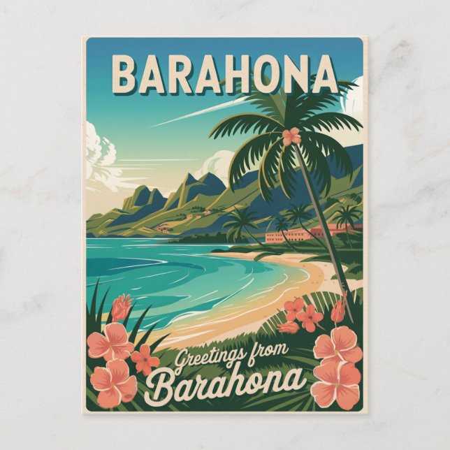 Barahona Dominican Republic vintage Postcard (Front)