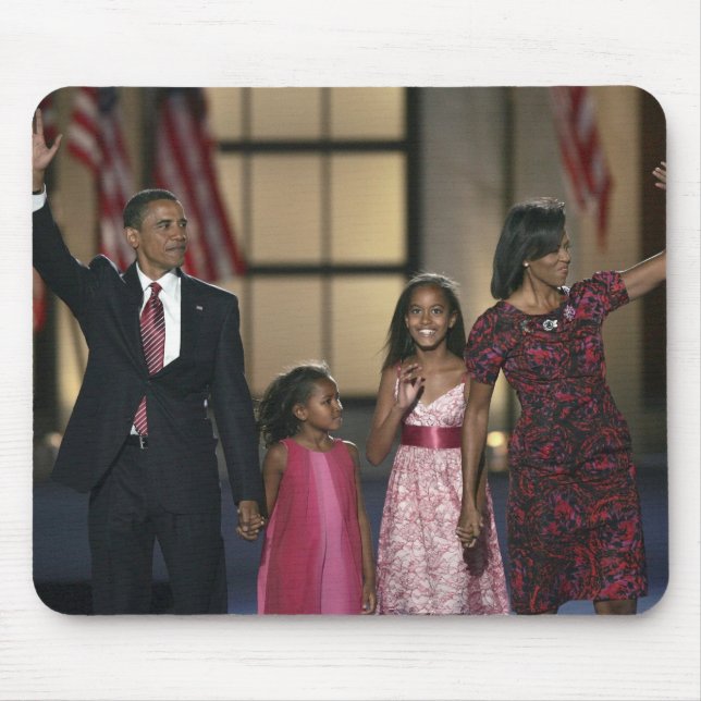 Barak Obama family wave at the last night of Mouse Pad (Front)