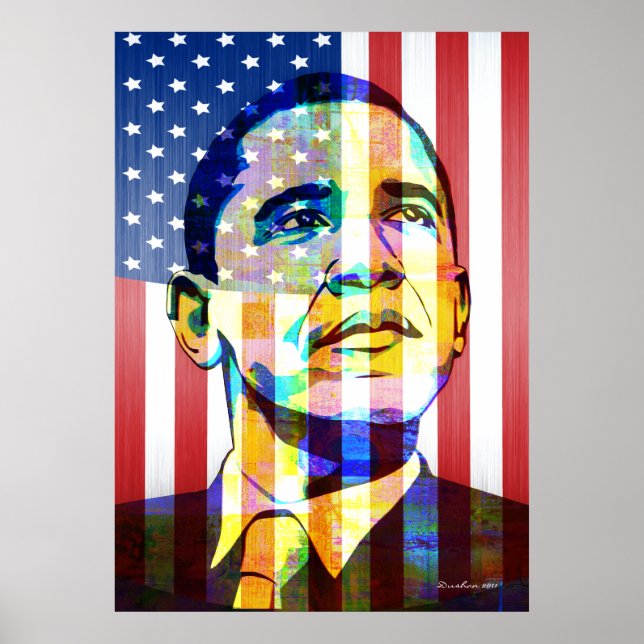 Barak Obama  Patriotic Poster (Front)