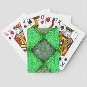 Baralho verde falsa grama ou folhas de coqueiro playing cards