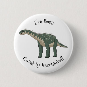 Barapasaurus cartoon illustration 6 cm round badge