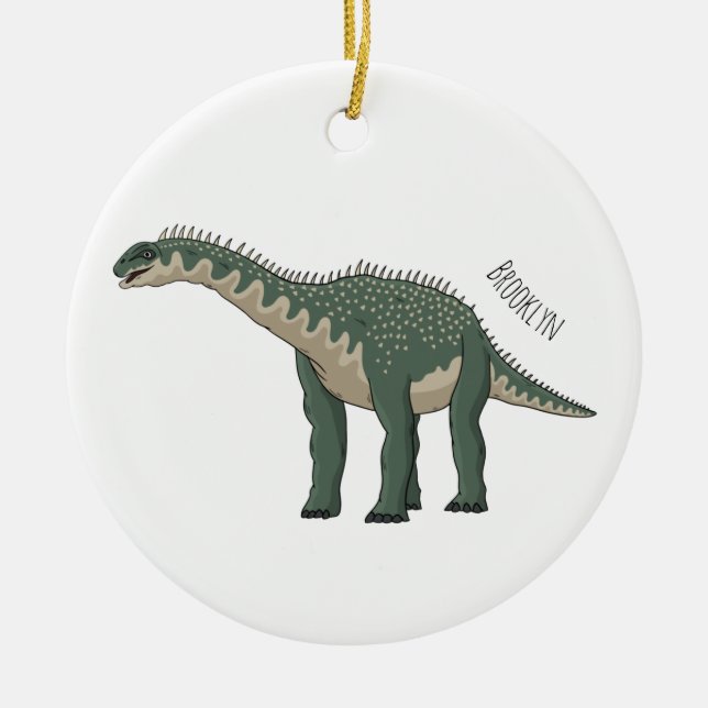 Barapasaurus cartoon illustration ceramic ornament (Front)