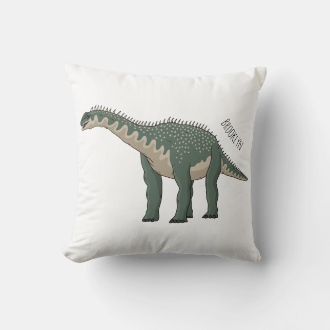 Barapasaurus cartoon illustration  cushion (Front)