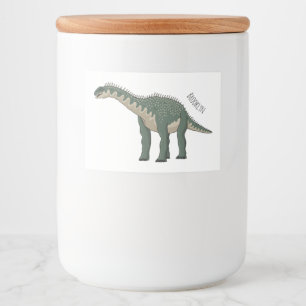 Barapasaurus cartoon illustration food label