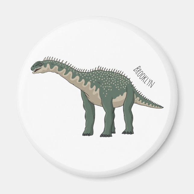 Barapasaurus cartoon illustration  magnet (Front)