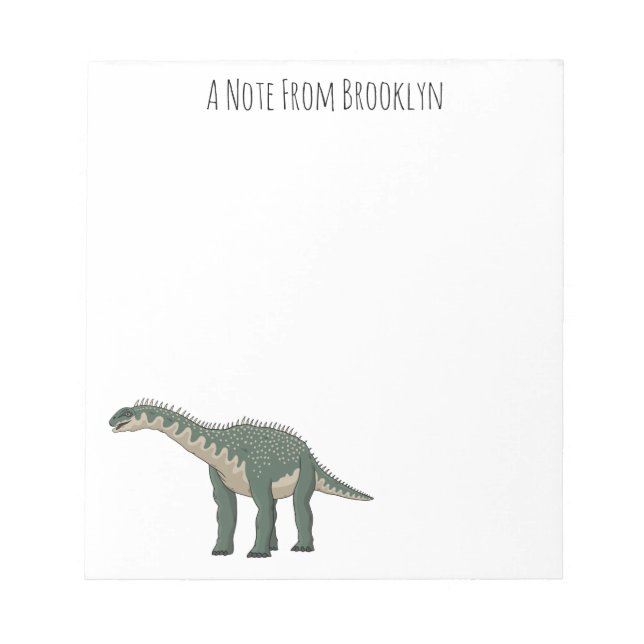 Barapasaurus cartoon illustration notepad (Front)