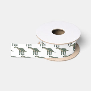 Barapasaurus cartoon illustration  satin ribbon