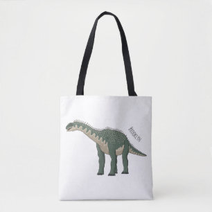 Barapasaurus cartoon illustration tote bag