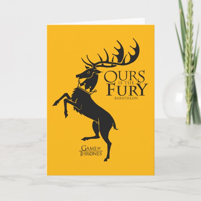 Baratheon Sigil - Ours is the Fury Card (Front)