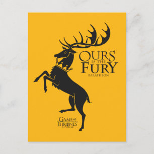 Baratheon Sigil - Ours is the Fury Postcard