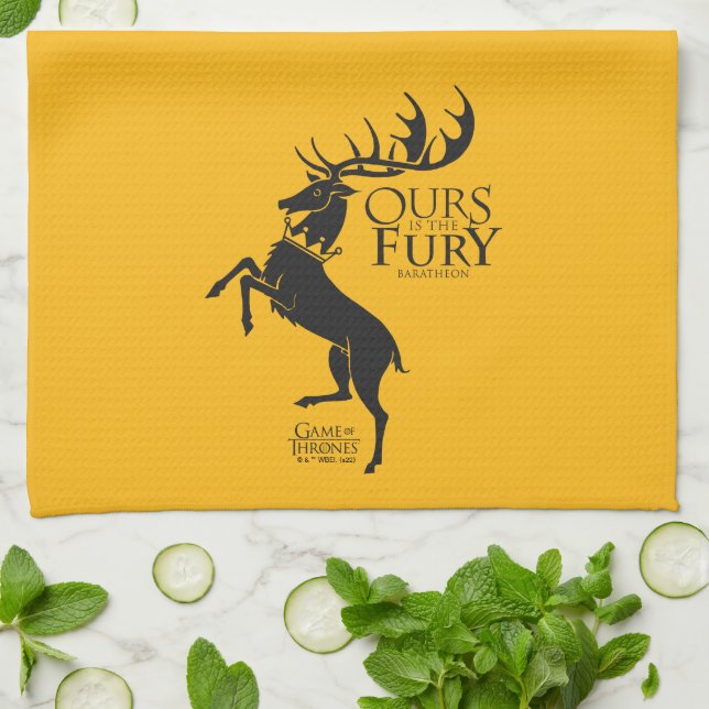 Baratheon Sigil - Ours is the Fury Tea Towel (Folded)