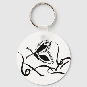 Barb butterfly key chain