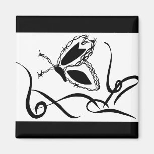 Barb butterfly magnet