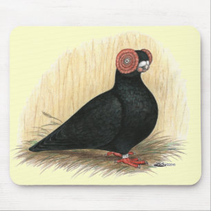 Barb Pigeon Standard Black Mouse Pad