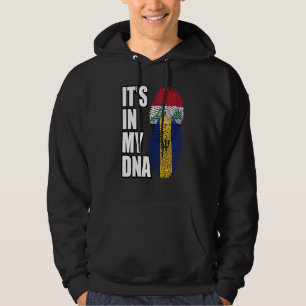 Barbadian And Iraqi Mix DNA Flag Heritage Hoodie