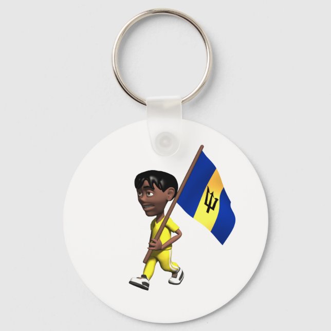 Barbadian Boy Key Ring (Front)
