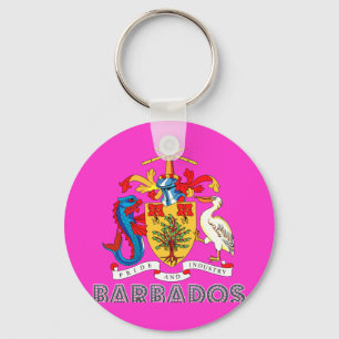 Barbadian Emblem Key Ring