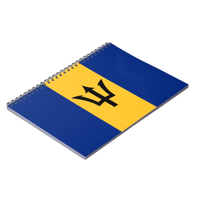 Barbadian Flag (Barbados) (Bajan) Notebook (Left Side)