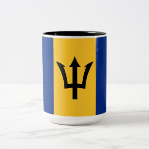 Barbadian Flag (Barbados) (Bajan) Two-Tone Coffee Mug