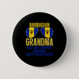 Barbadian grandma barbados flag sunglasses mother' 6 cm round badge