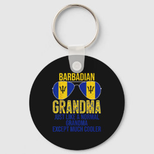 Barbadian grandma barbados flag sunglasses mother' key ring