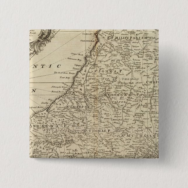 Barbados 15 Cm Square Badge (Front)