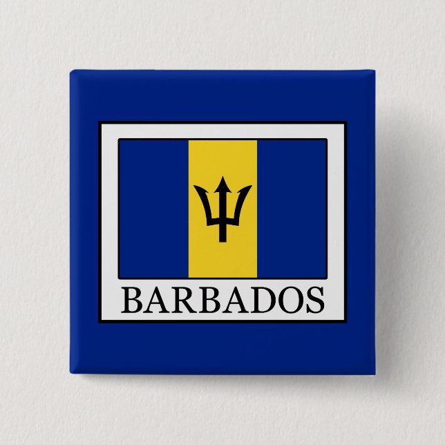 Barbados 15 Cm Square Badge (Front)