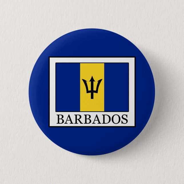 Barbados 6 Cm Round Badge (Front)