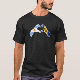 Barbados Argentine Flag Barbadians Argentinian Hea T-Shirt