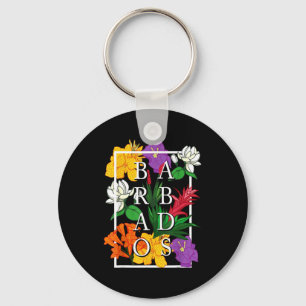 Barbados Bajan Wildflower Pride Floral Key Ring