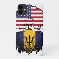 Barbados Barbadian American USA Tree Roots Flag