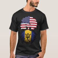 Barbados Barbadian American USA Tree Roots Flag
