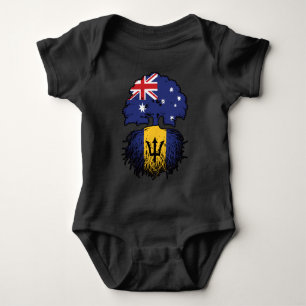 Barbados Barbadian Australian Australia Tree Roots Baby Bodysuit