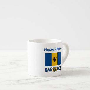 Barbados Barbadian Flag Blue Personalisation Espresso Cup