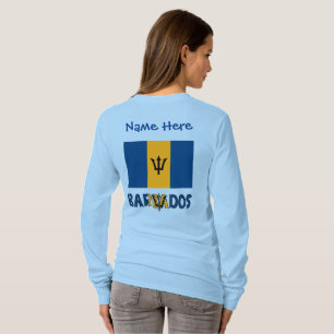 Barbados Barbadian Flag Blue Personalisation T-Shirt