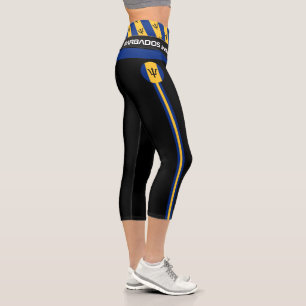 Barbados & Barbados Flag fashion, Fitness, Sports Capri Leggings