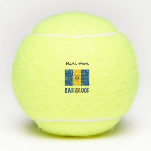 Barbados Barbarian Flag Personalised Name Tennis Balls