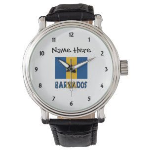 Barbados Barbarian Flag Personalised Name Watch