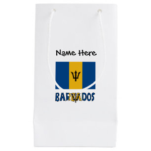 Barbados Barbarian Flag Personalised Small Gift Bag