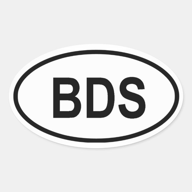 Barbados "BDS" Oval Sticker (Front)