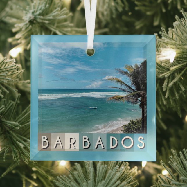 Barbados Beach Glass Tree Decoration (Insitu)