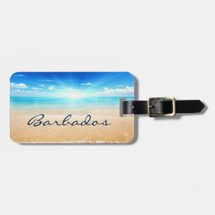 Barbados beach sunrise luggage tag