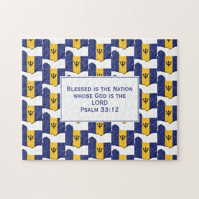 BARBADOS | Blessed Nation | FLAG OF BARBADOS Jigsaw Puzzle (Horizontal)