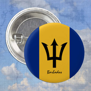 Barbados button, patriotic Barbados Flag fashion 3 Cm Round Badge