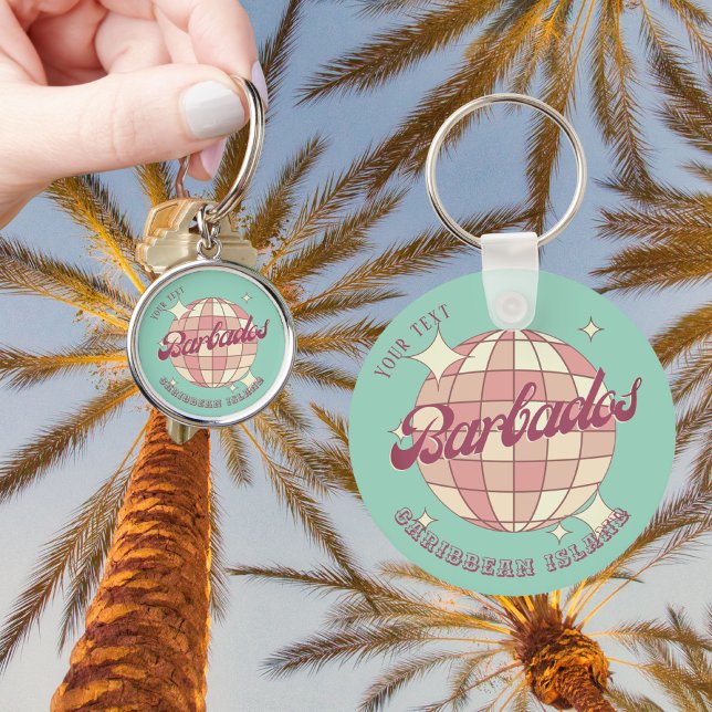 Barbados Caribbean Island accessory gift  Key Ring (Creator Uploaded)