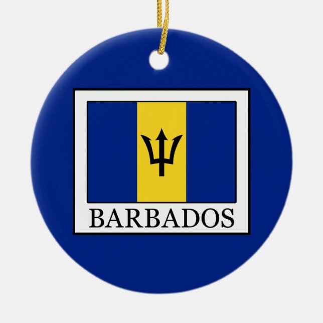 Barbados Ceramic Ornament (Front)