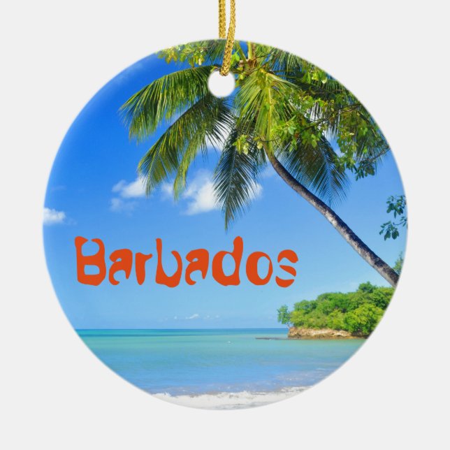 Barbados Ceramic Tree Decoration (Front)