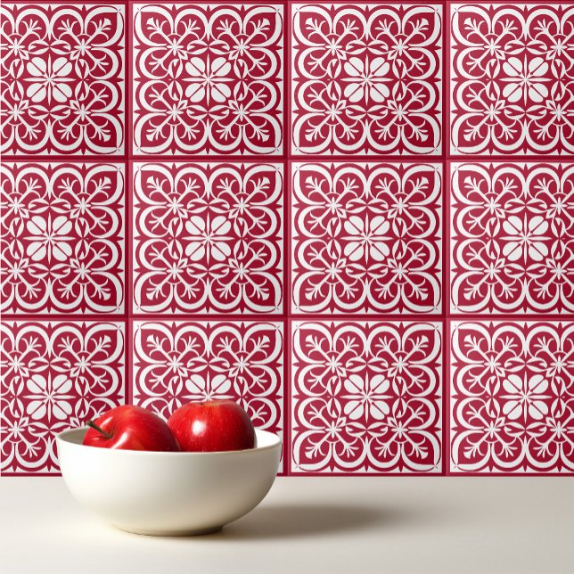 Barbados Cherry Red Portuguese Mediterranean  Ceramic Tile (Creator Uploaded)