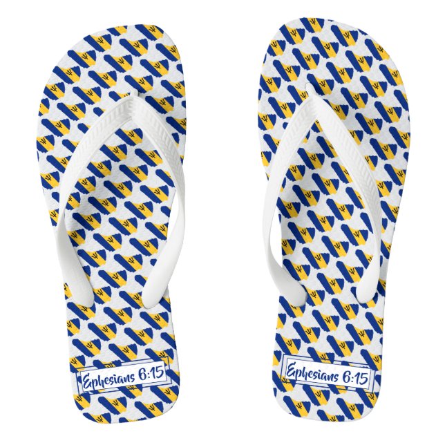 BARBADOS Christian Scripture Custom Thongs (Footbed)